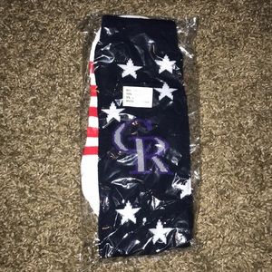Colorado Rockies American flag socks